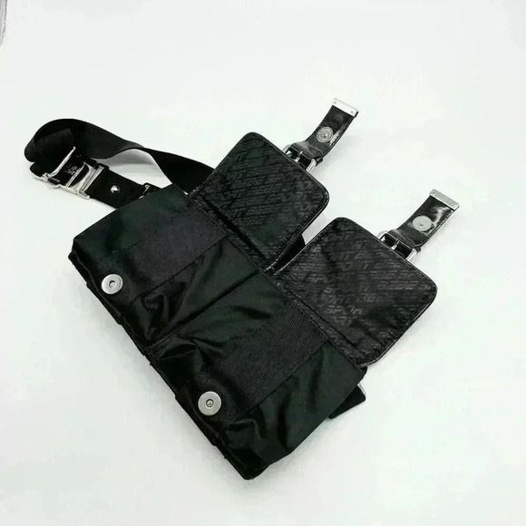 Y2K STYLE  BEBE SPORT FANNY PACK SILVER HARDWARE - Picture 5 of 6